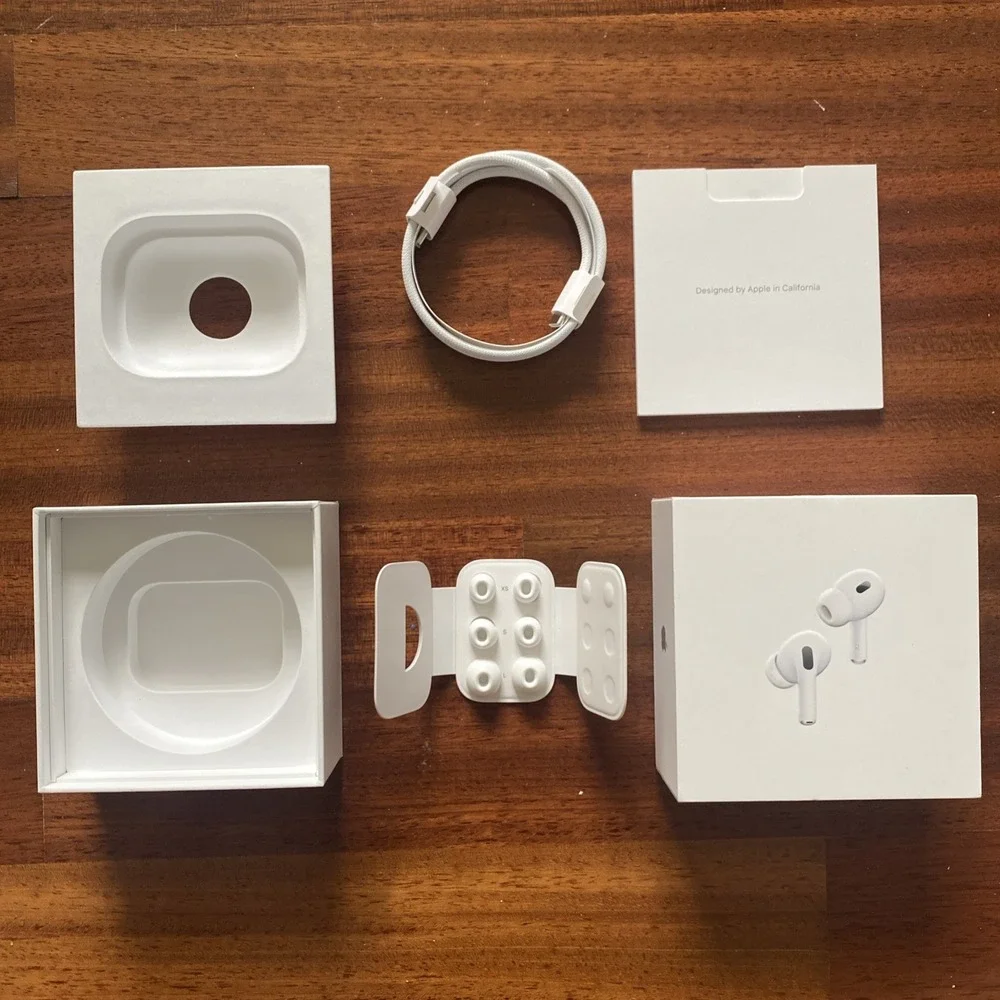 Original Apple AirPods Pro 2nd Generation - Box, Manual, Cord, Tips / No AirPods